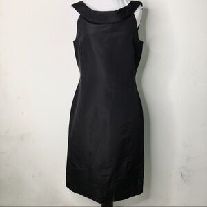 Shalini Black Sheath Silk Dress Size 10